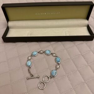 Ross-Simons Silver Bracelet with Blue Accents